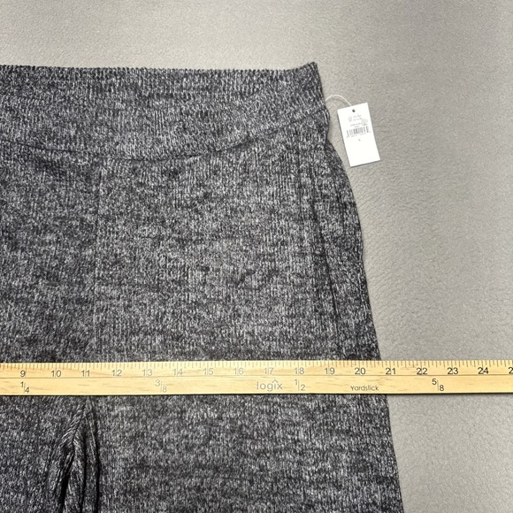 Gap Womens Wide Leg Bottom Knit Pants Large (34x29) Gray Pockets Athleisure Boho - Picture 3 of 15